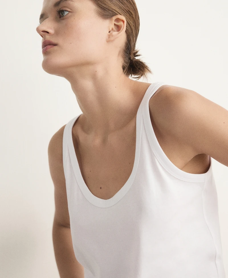 Mango Women's Two-Piece Cotton Striped Pajamas