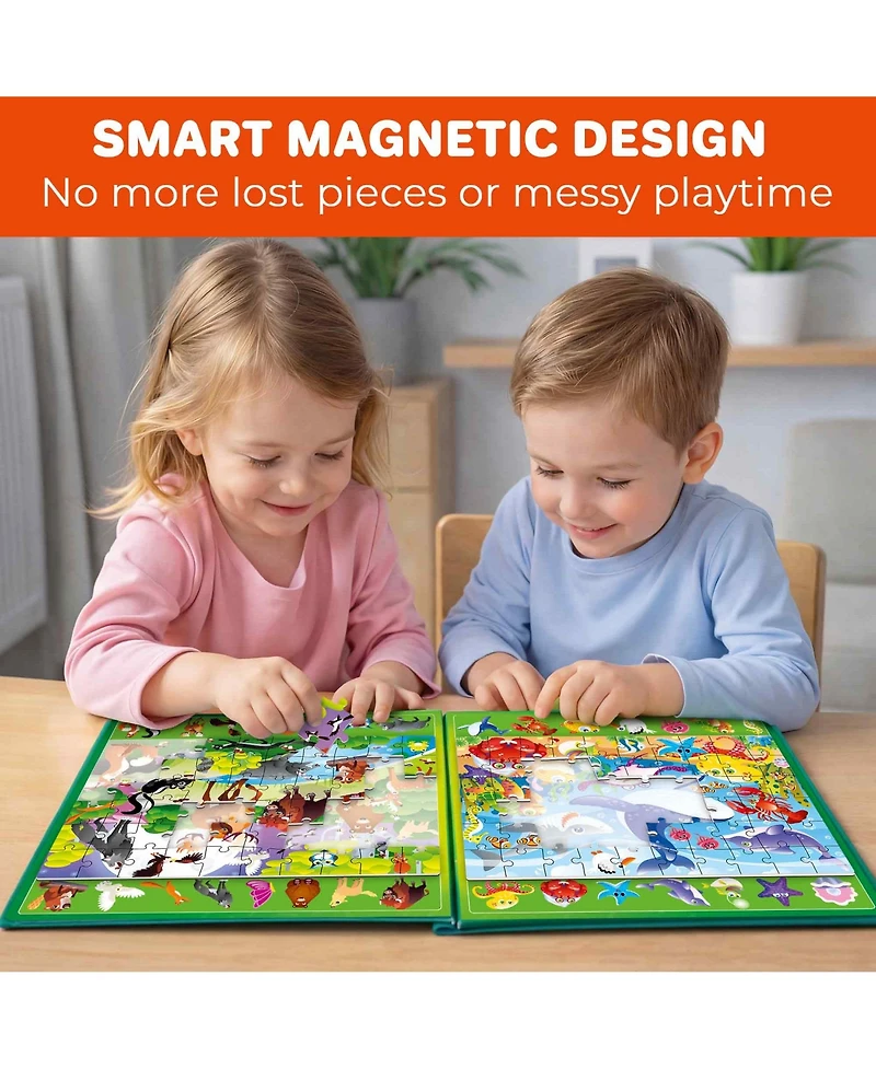 Quokka Magnetic Puzzles for Toddlers 3-5 – Search and Find 2 Pack, 60 Pieces Each