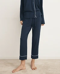 Mango Women's Two-Piece Piping Detail Pajamas