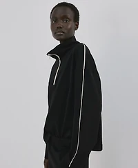 Mango Women's Turtleneck Zip Sweatshirt