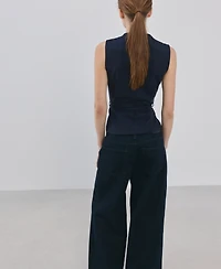 Mango Women's Zipper Fitted Vest