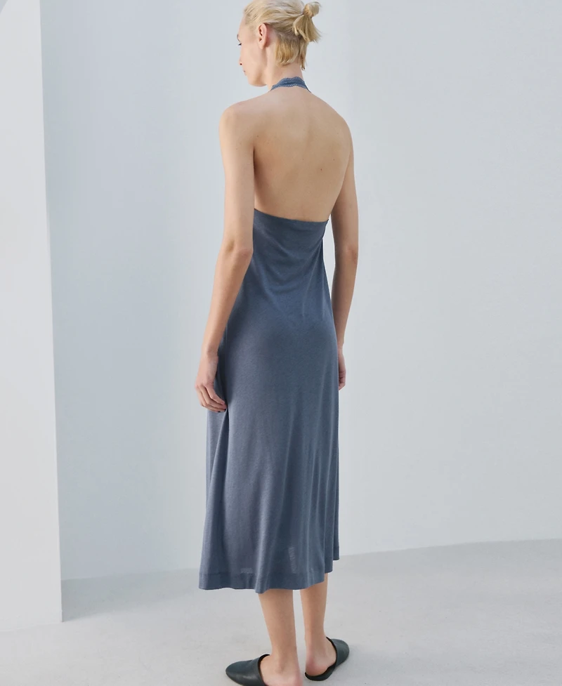 Mango Women's Back Neckline Lace Nightgown