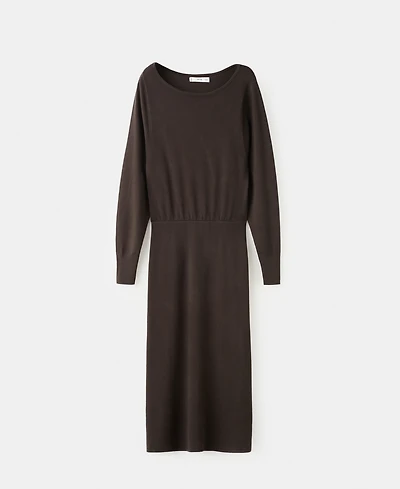 Mango Women's Fine-Knit Flared Dress