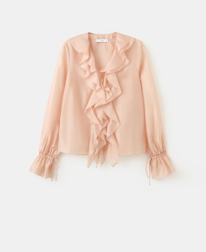 Mango Women's Ruffled Lyocell Blouse