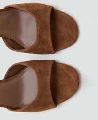 Mango Women's Suede Funnel-Heel Sandals