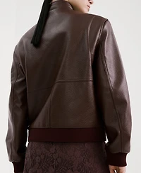 Mango Women's Pockets Collarless Jacket