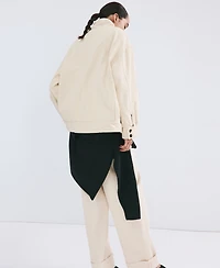 Mango Women's Stand-Up Collar Denim Parka