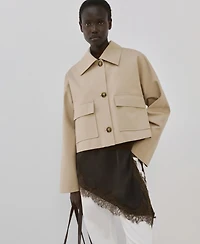 Mango Women's Pockets Cotton Jacket