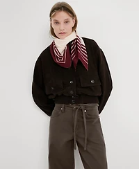 Mango Women's Drawstring Wide-Leg Jeans