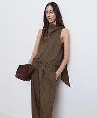 Mango Women's Striped Foulard Top