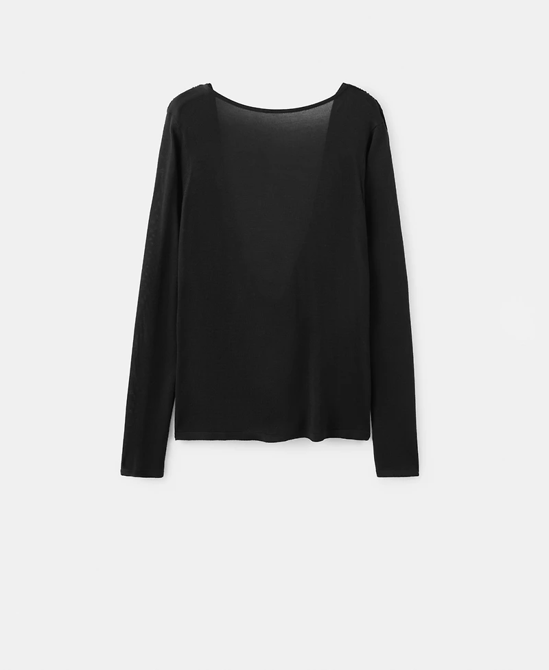 Mango Women's Draped Back Knit Sweater