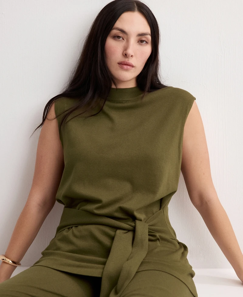 Mango Women's Belt Knit Waistcoat