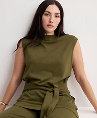 Mango Women's Belt Knit Waistcoat