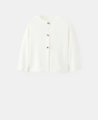 Mango Women's Jewel Button Knitted Cardigan