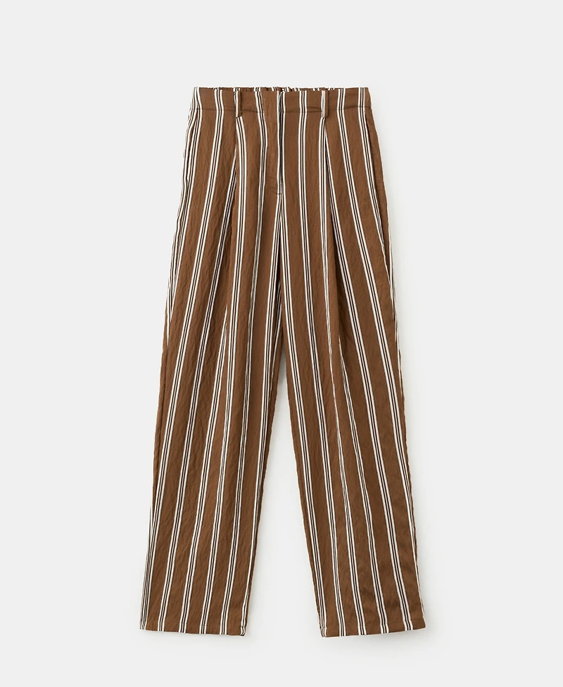 Mango Women's Pleated Striped Pants