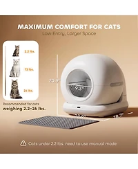 PawHut Automatic Litter Box, Self Cleaning Litter Box for Multiple Cats