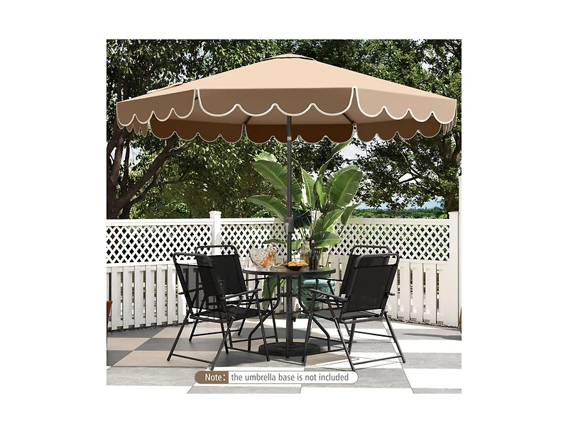 Slickblue 10 Ft Outdoor Market Umbrella with Crank and Tilt