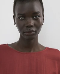 Mango Women's Three-Quarter-Sleeve Blouse