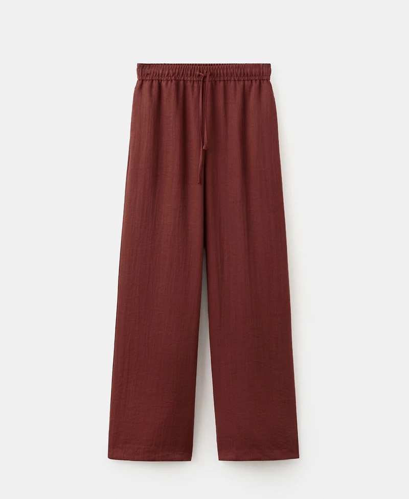 Mango Women's High-Waist Palazzo Pants