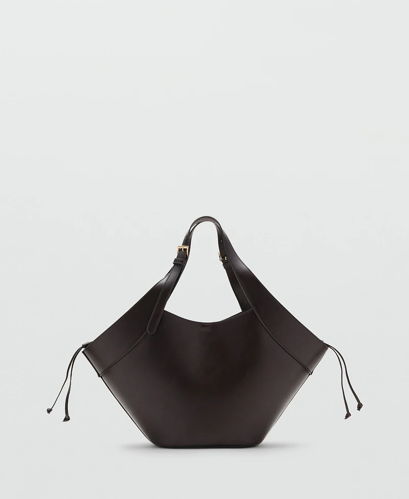 Mango Women's Buckles Large Double-Handle Handbag