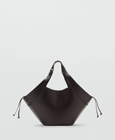 Mango Women's Buckles Large Double-Handle Handbag