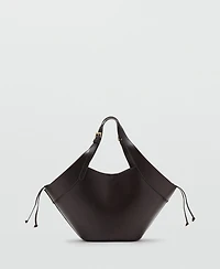 Mango Women's Buckles Large Double-Handle Handbag