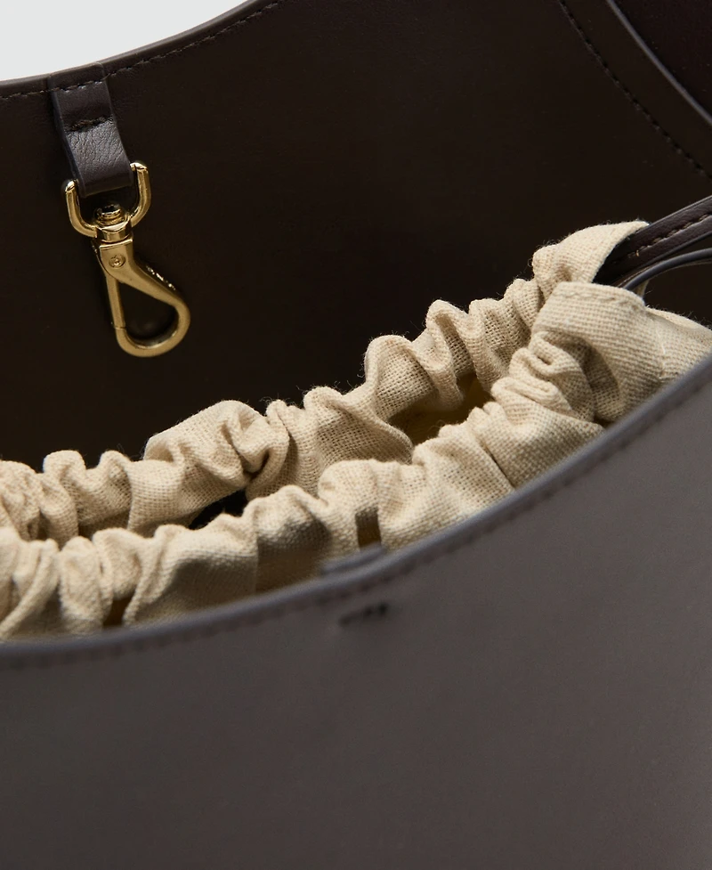 Mango Women's Double-Handle Buckles Handbag