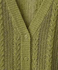 Mango Women's Knitted Braided Cardigan