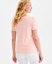 Style & Co Petite Scoop Neck T-Shirt, Macy's Exclusive