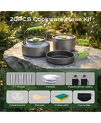 Vebreda 4-6 Person Camping Tent with Front Porch-Green