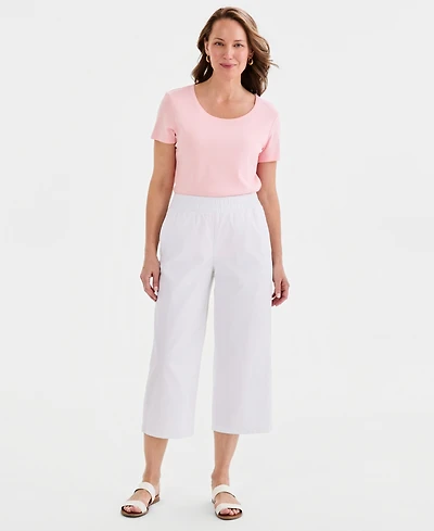 Style & Co Women's Pull-On Wide-Leg Capri Pants, Macy's Exclusive