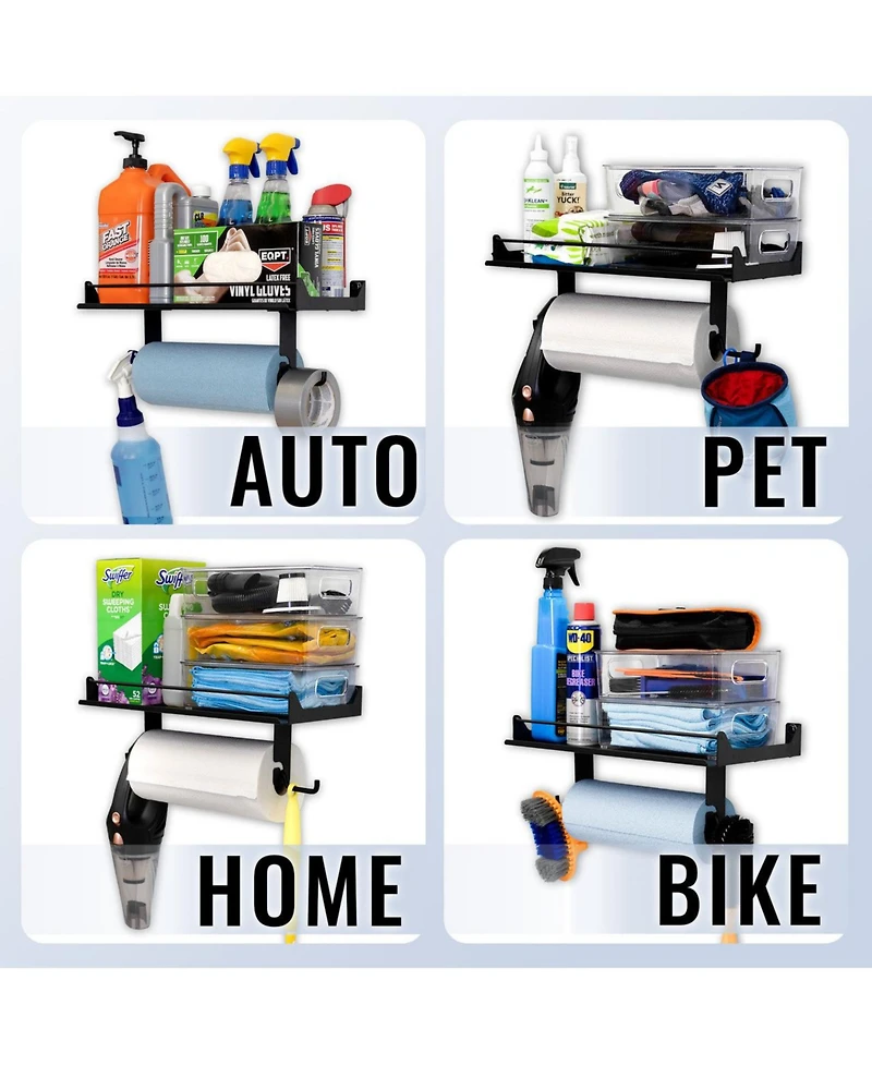 StoreYour Quick Clean Paper Towel Holder and Wall Shelf