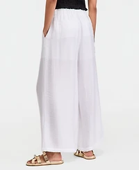 On 34th Women's Pintucked Gauze Wide-Leg Pants, Regular & Short, Macy's Exclusive
