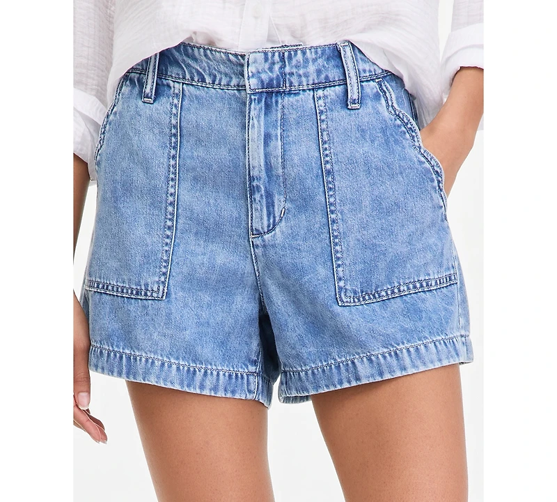 On 34th Women's 4" Denim Utility Shorts, Macy's Exclusive