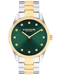 Coach Women's Brooks Two Tone Stainless Steel Bracelet Watch, 36mm