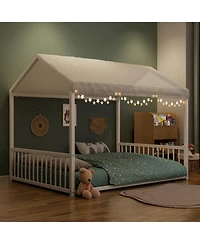 Streamdale Furniture Metal Montessori Design, Safety Rails, Low-to-Ground Frame Bed Frame