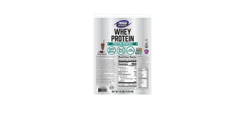 Now Foods Whey Protein, Dutch Chocolate, 10lb