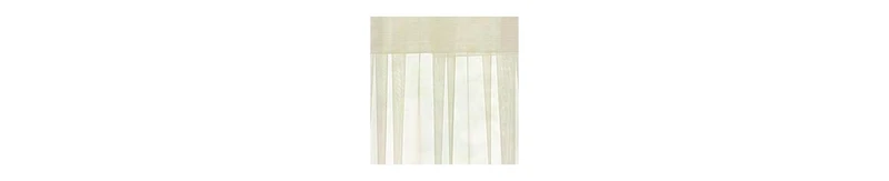 Kate Aurora Country Home Beige Sheer Voile Door Curtain Panel With Tieback