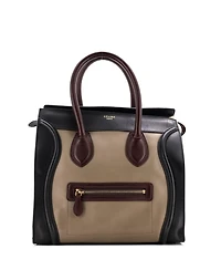 Pre-Owned Celine Mini Bicolor Luggage Bag Leather