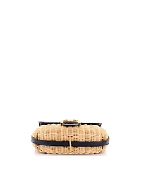 Pre-Owned Celine Small Chaine Maillon Triomphe Bag Wicker with Leather