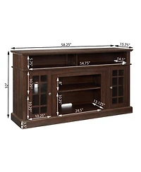 sumyeg Classic Storage Cabinet with Tv Media Stand for Up to 65" Entertainment Console