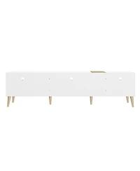 sumyeg Modern 80" Tv Stand cabinet with 3 Drawers & Open Shelves