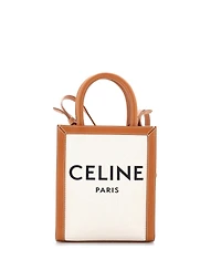 Pre-Owned Celine Mini Vertical Cabas Tote Canvas with Leather