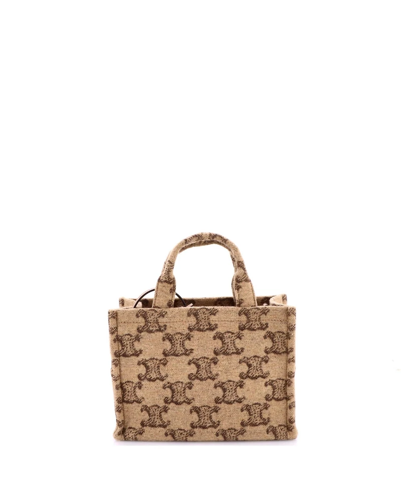 Pre-Owned Celine Small Cabas Thais Tote Triomphe Wool