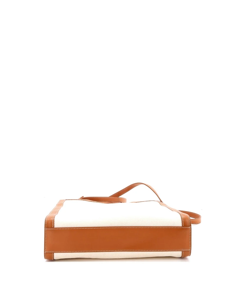 Pre-Owned Celine Small Vertical Cabas Tote Canvas with Leather