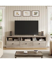 gaomon Tv Stand for Tv, Entertainment Center with Storage Drawer, Mid-Century Modern Console Open Shelves