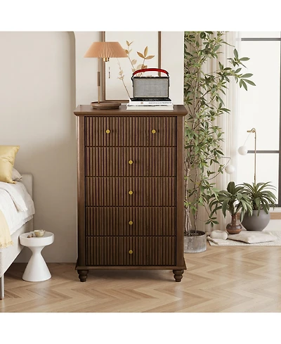 flynama Modern 3 Drawer Dresser Finish Sturdy Construction for Bedroom Living Room Storage