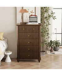 flynama Modern 3 Drawer Dresser Finish Sturdy Construction for Bedroom Living Room Storage