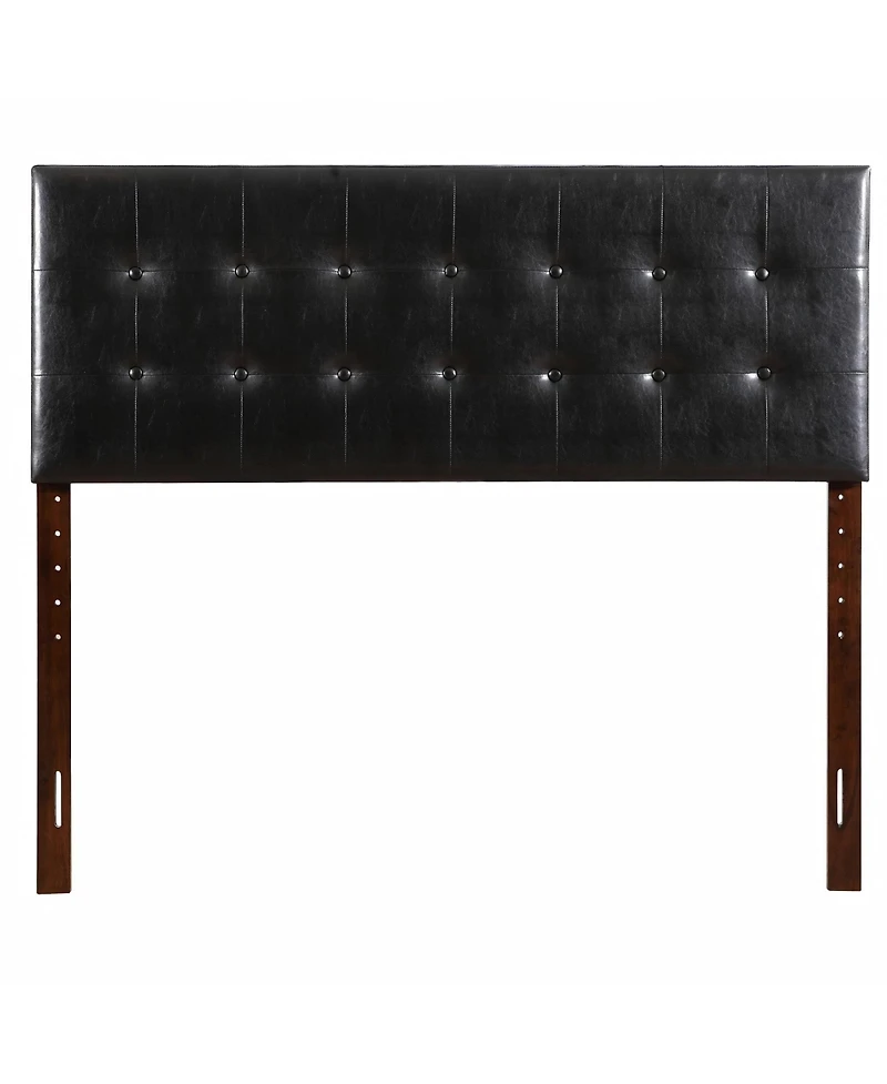 Flynama Queen Upholstered Headboard with Faux Jewel Tufting Adjustable Height 41 to 53 inch