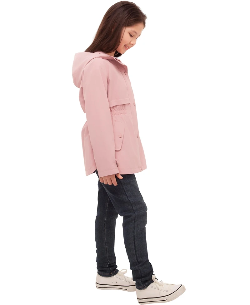 Rokka&Rolla Girls Trench Coat Hip-Length Hooded Jacket